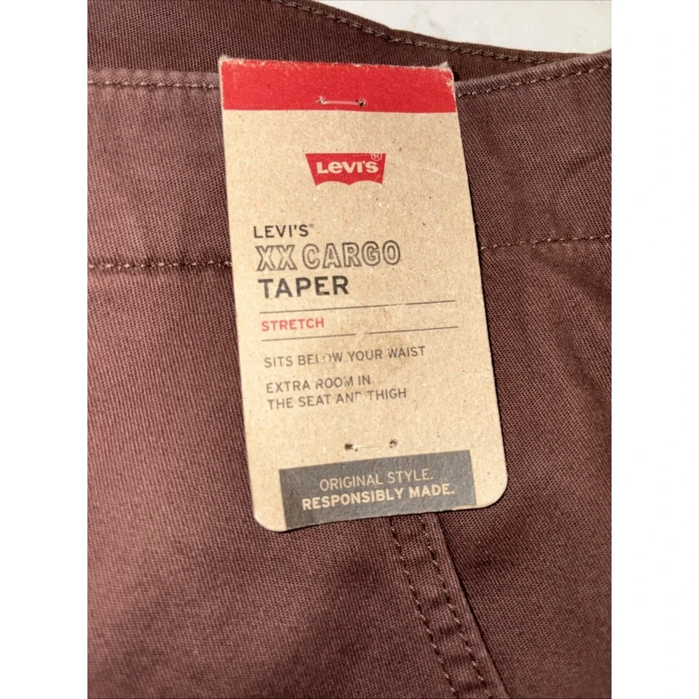 Levi's XX Cargo Taper Jeans Mens 30x30 Brown Cotton‎ Stretch  Utility Streetwear